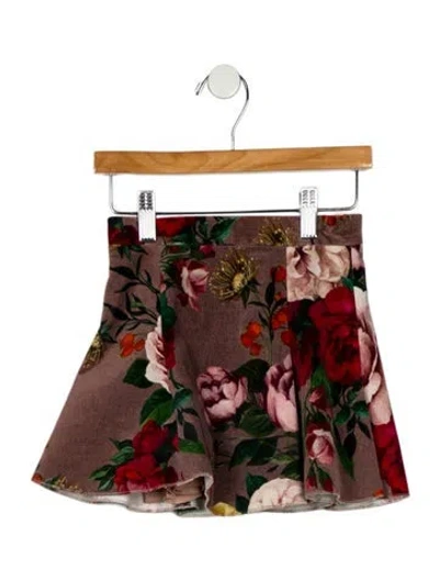 Pre-owned Dolce & Gabbana Babies' Cotton Purple And Multicolor Patterned Skirt