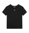 Dolce & Gabbana Cotton Rhinestone Logo T-shirt In Black