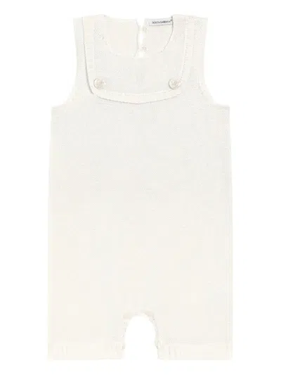 Dolce & Gabbana Babies' Cotton Romper In White