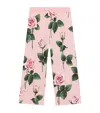 Dolce & Gabbana Cotton Rose Print Trousers