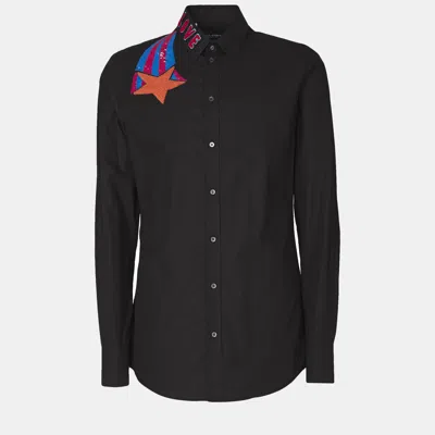 Pre-owned Dolce & Gabbana Cotton Shirt 38 In Black