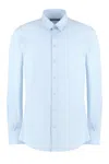 Dolce & Gabbana Men's Stretch Poplin Shirt In Blue