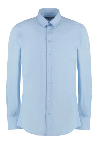 Dolce & Gabbana Classic Cotton Shirt With Button Fastening In Black