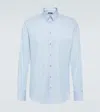 Dolce & Gabbana Long-sleeved Slim Shirt In Blue