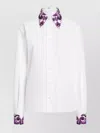 Dolce & Gabbana Women Cotton Shirt With Maiolica Print Details In White