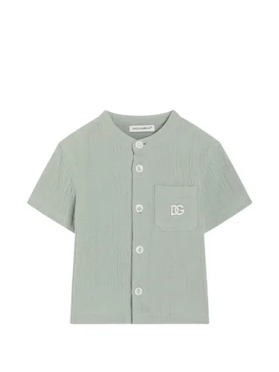 Dolce & Gabbana Babies' Cotton Shirt In Green