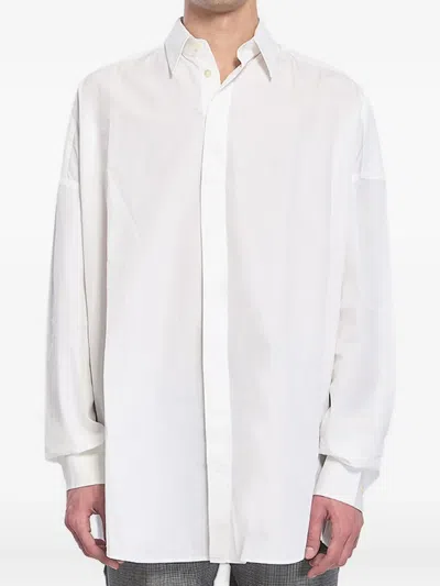 Dolce & Gabbana Stretch Poplin Gold-fit Shirt In White