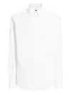 Dolce & Gabbana Slim Fit Long-sleeved Shirt In Stretch Cotton In White