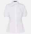 Dolce & Gabbana Short Puff-sleeves Shirt In White