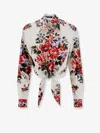 Dolce & Gabbana Cotton Shirt With Multicolor Print In Multi
