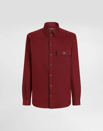 Dolce & Gabbana Cotton Shirt With Tag In Bordeaux