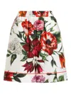 Dolce & Gabbana Waistband Elastic Floral Print Pockets Side