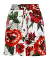Dolce & Gabbana Multicolor Flower-print Poplin Shorts