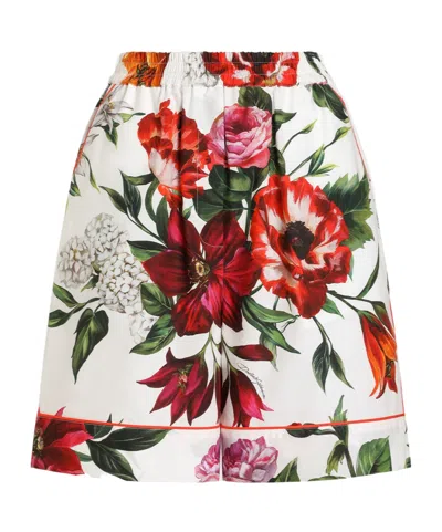 DOLCE & GABBANA DOLCE  GABBANA FLOWER PRINTED SHORTS