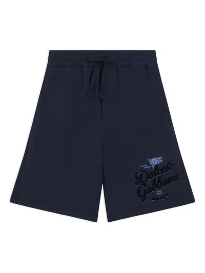 Dolce & Gabbana Kids' Cotton Shorts In Blue