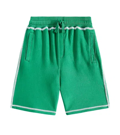 Dolce & Gabbana Kids' Logo-print Cotton Shorts In Green