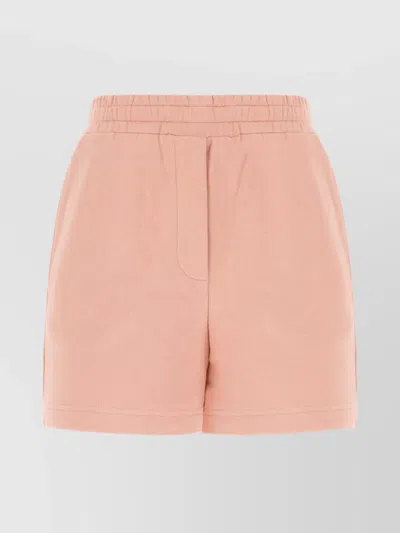 Dolce & Gabbana Cotton Shorts With Back Pocket And Elastic Waistband In Pink