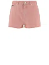 Dolce & Gabbana Regular Rise Flared Denim Shorts Clothing In Pink