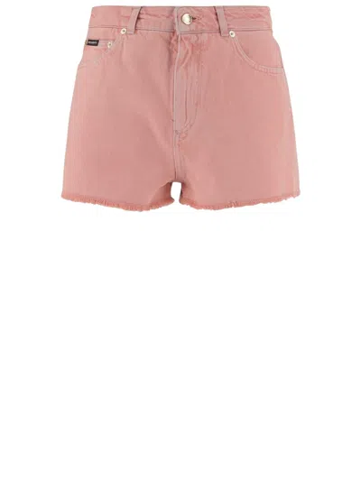 DOLCE & GABBANA DOLCE & GABBANA COTTON SHORTS WITH DG PLAQUE