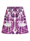 Dolce & Gabbana Graphic Print Drawstring Waist Shorts In Multi