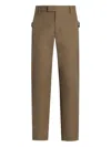 Dolce & Gabbana Cotton Side-straps Trousers In Brown