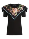 Dolce & Gabbana Cotton-silk T-shirt In Black
