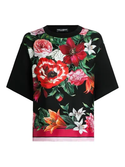 DOLCE & GABBANA COTTON-SILK T-SHIRT