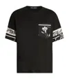 Dolce & Gabbana Cotton And Silk T-shirt With Print In Black