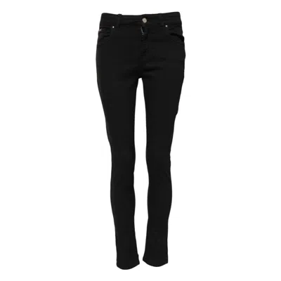 Dolce & Gabbana Cotton Skinny Mid-waist Jeans In Black