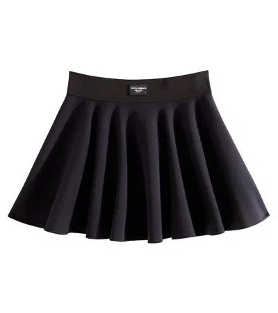 Dolce & Gabbana Kids' Cotton Skirt In Blue