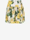 DOLCE & GABBANA COTTON SKIRT WITH FLORAL PATTERN
