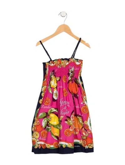Pre-owned Dolce & Gabbana Kids' Cotton Sleeveless Dress In Pink