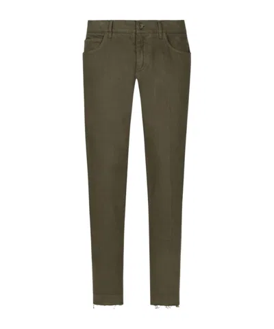 Dolce & Gabbana Cotton Slim-fit Jeans In Brown