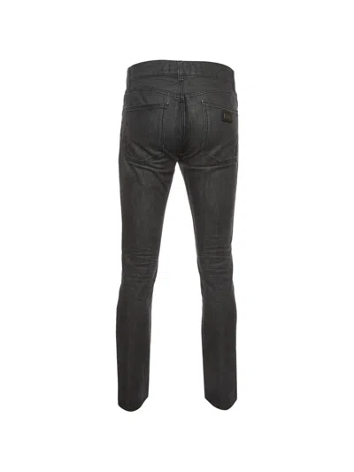 Pre-owned Dolce & Gabbana Cotton Straight-fit Jeans In Black