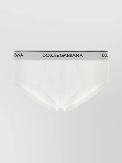 Dolce & Gabbana Cotton Stretch Brief Set In White