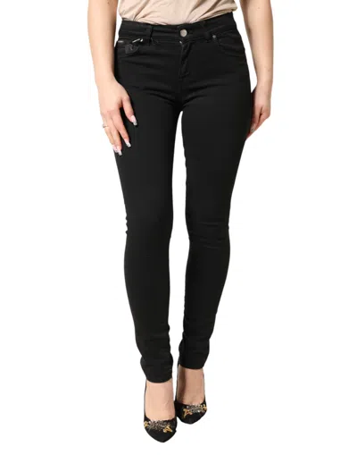 Dolce & Gabbana Cotton Stretch Skinny Denim Jeans In Black