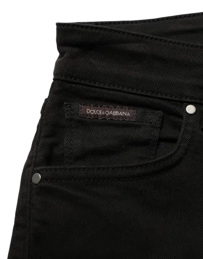 Dolce & Gabbana Cotton Stretch Skinny Denim Jeans In Black