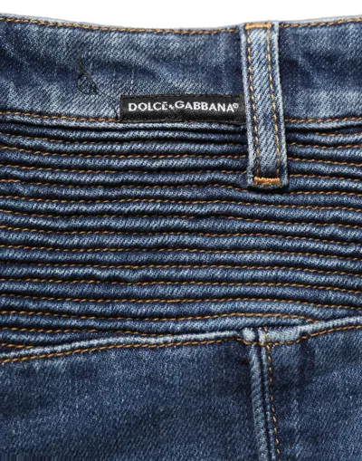 Dolce & Gabbana Cotton Stretch Skinny Denim Jeans In Blue