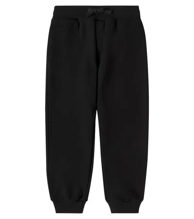 Dolce & Gabbana Kids' Cotton Sweatpants In Black