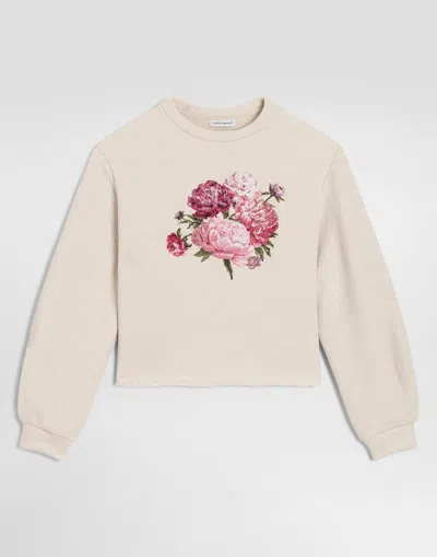 Dolce & Gabbana Kids' Cotton Sweatshirt In Pink