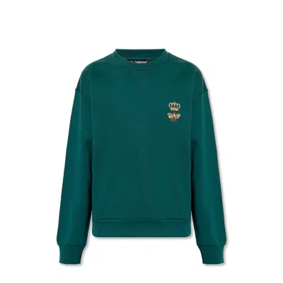 Dolce & Gabbana Cotton Sweatshirt In Green