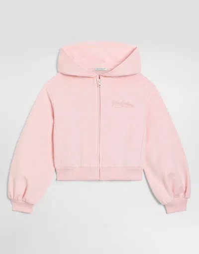 Dolce & Gabbana Kids' Sweatshirt En Coton In Pink