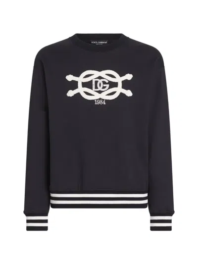 Dolce & Gabbana Cotton Sweatshirt With Embroidery In Multi