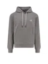 Dolce & Gabbana Cotton Sweatshirt With Iconic Metal Logo Plate In Gray