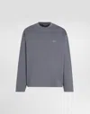 Dolce & Gabbana Cotton Sweatshirt With Logo In Grey