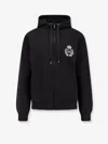 Dolce & Gabbana Hooded Sweater With Pockets And Ribbed Details In Black