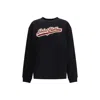 Dolce & Gabbana Logo Patch Cotton Crew Neck Sweatshirt In Black