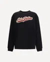 Dolce & Gabbana Logo Patch Cotton Crew Neck Sweatshirt In Black