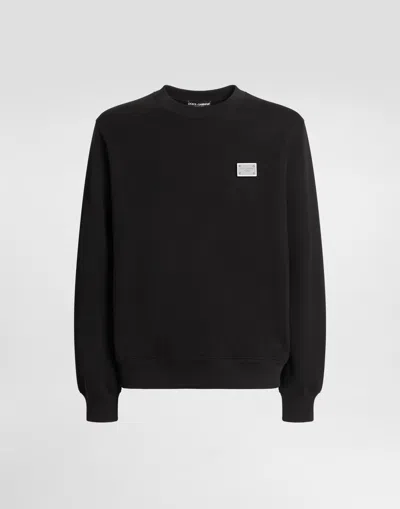 Dolce & Gabbana Cotton Sweatshirt With Tag In Black