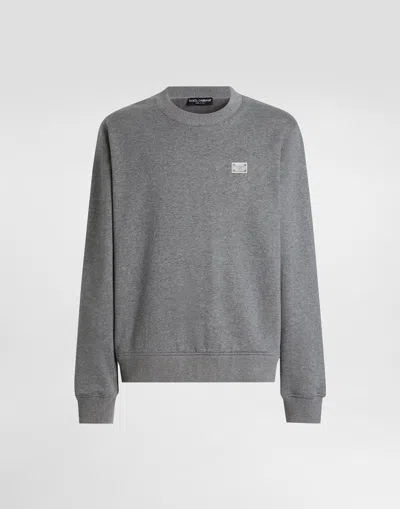 Dolce & Gabbana Cotton Sweatshirt With Tag In Grey
